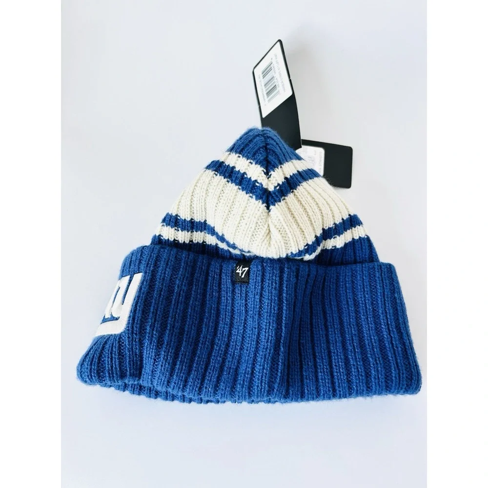 NY Giants  '47 Harbor Stripe Cuff Knit Beanie Winter Cap NEW With Tags New York‎